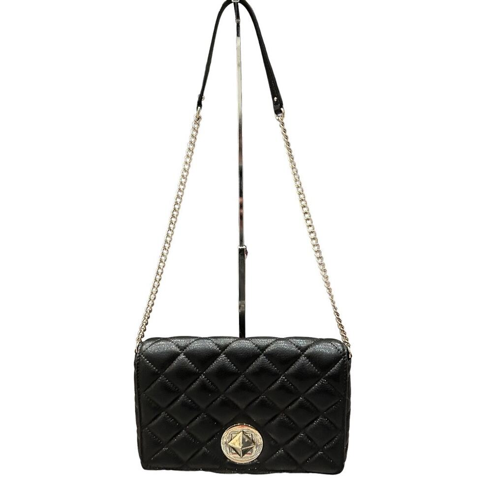 Kate Spade Gold Coast Meadow Black Quilted Leather Handbag